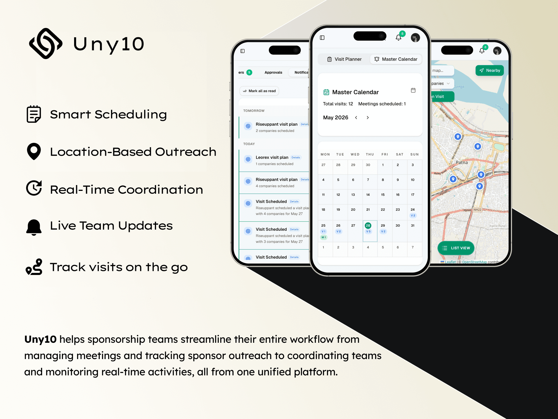 Uny10 mobile app